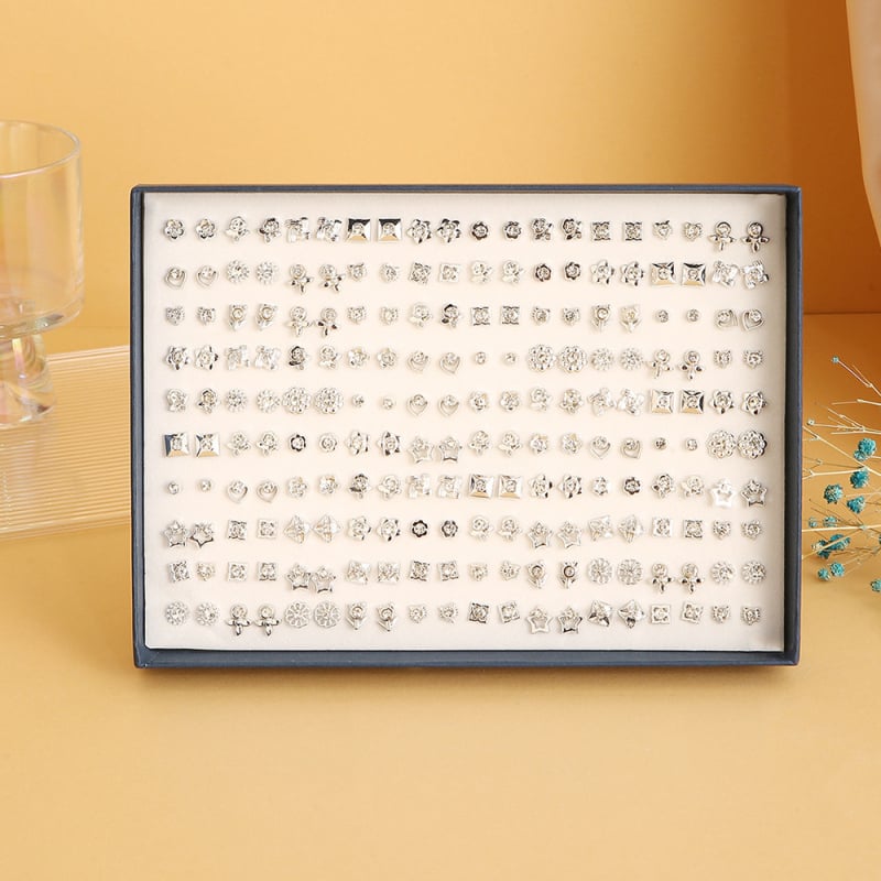 Σκουλαρίκια – Πλαστικό/ρητίνη, Ηλεκτροπλατίωση – Στυλ: Καρδιά, Λουλούδια, Φύλλα – Unisex