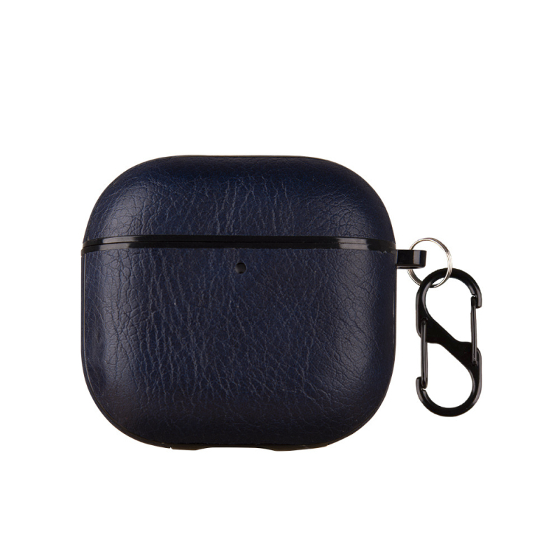 Husă AirPods Pro 3 pentru Apple Pro3, PC+TPU piele imitatie, textură gravată, husă de protecție, potrivire universală