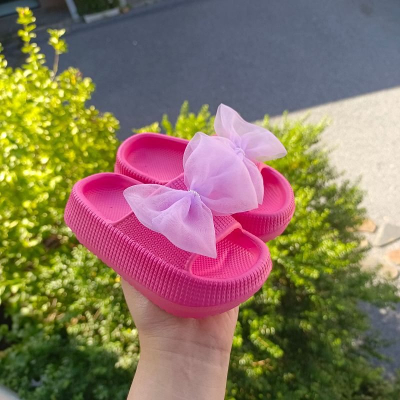 Унисекс EVA вътрешни чехли с панделка – антихлъзгаща се мека подметка, дишащи за деца 1–16 г