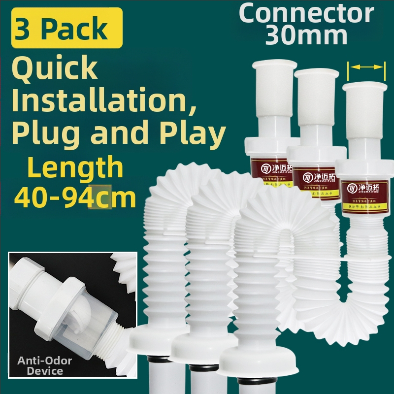 Odtok umývadla – anti-odor, nerezová oceľ, model Sink Drain Pipe, Produktové číslo F77H55MMSTT7JT