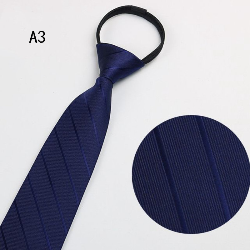 Kravata sa zipom za poslovni outfit, prugasta, poliester, bez vezivanja (Proljeće 2025)