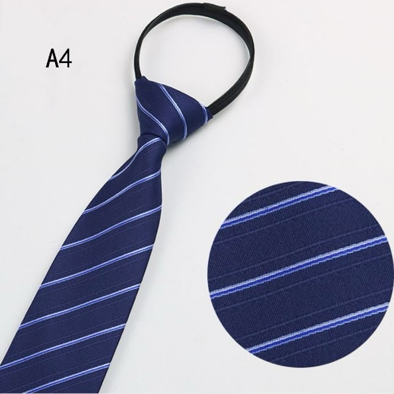 Kravata sa zipom za poslovni outfit, prugasta, poliester, bez vezivanja (Proljeće 2025)
