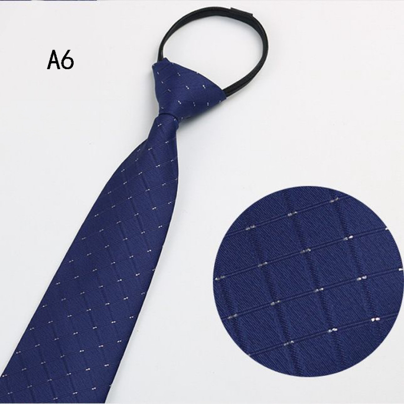 Kravata sa zipom za poslovni outfit, prugasta, poliester, bez vezivanja (Proljeće 2025)