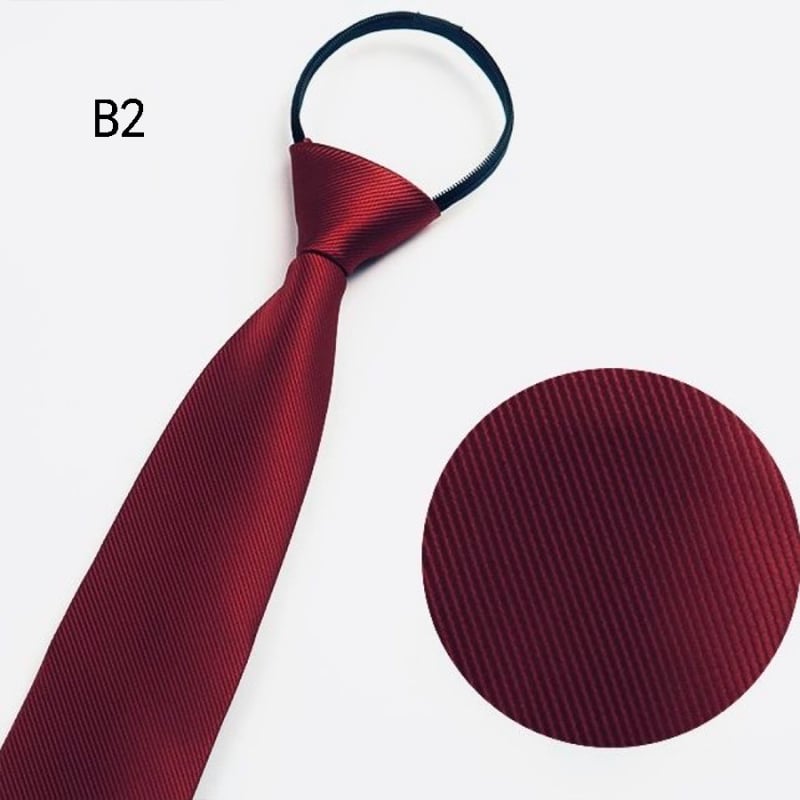 Kravata sa zipom za poslovni outfit, prugasta, poliester, bez vezivanja (Proljeće 2025)