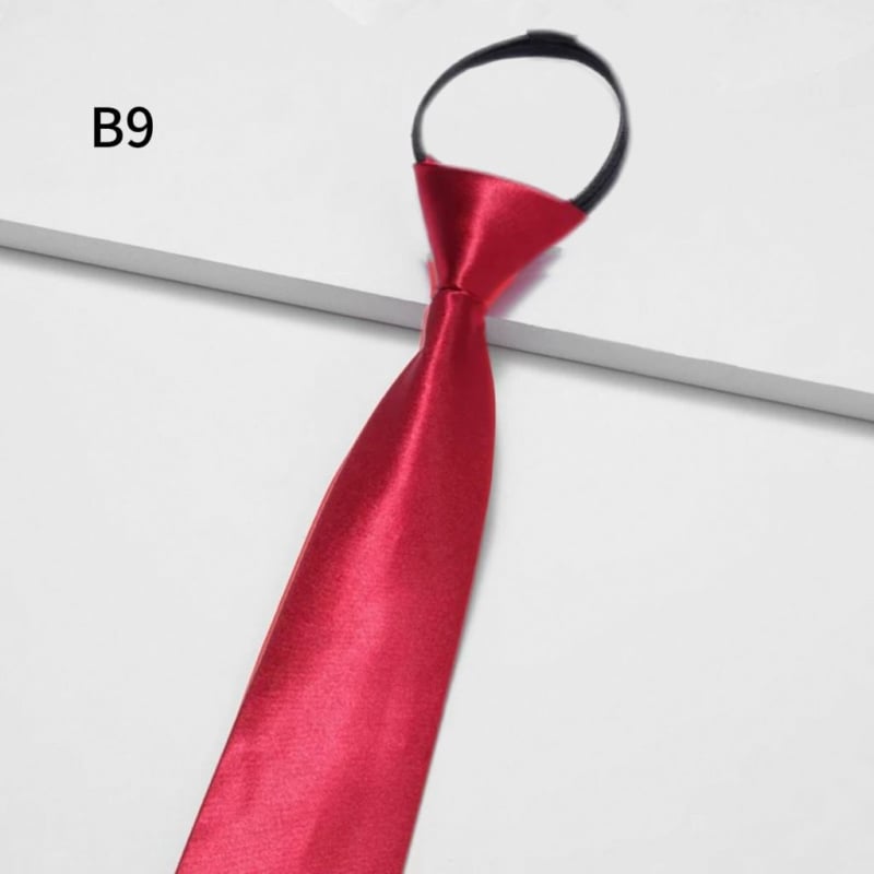 Kravata sa zipom za poslovni outfit, prugasta, poliester, bez vezivanja (Proljeće 2025)