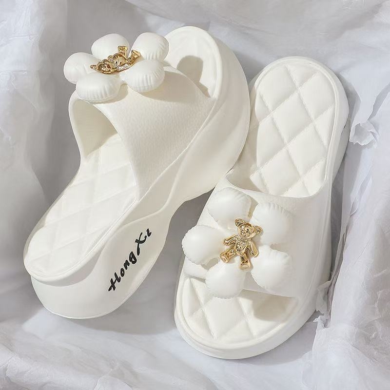 Sandale dama EVA cu talpă groasă de 6 cm, vârf rotund, încălțăminte lejeră de vară