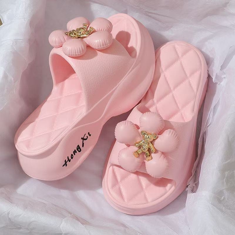 Sandale dama EVA cu talpă groasă de 6 cm, vârf rotund, încălțăminte lejeră de vară