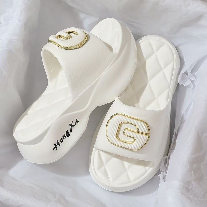 Sandale dama EVA cu talpă groasă de 6 cm, vârf rotund, încălțăminte lejeră de vară