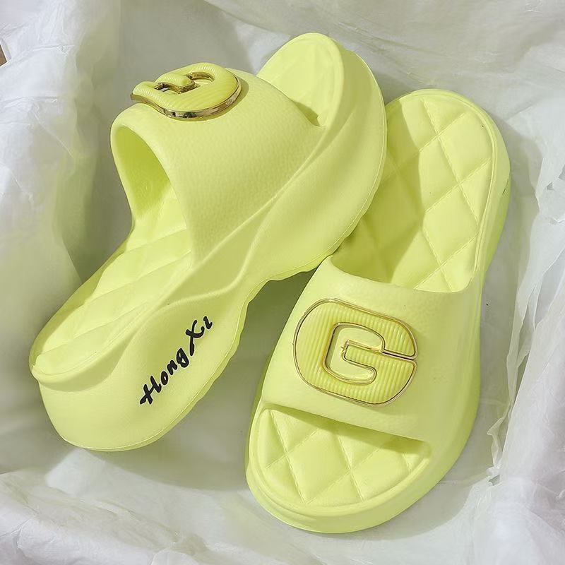 Sandale dama EVA cu talpă groasă de 6 cm, vârf rotund, încălțăminte lejeră de vară