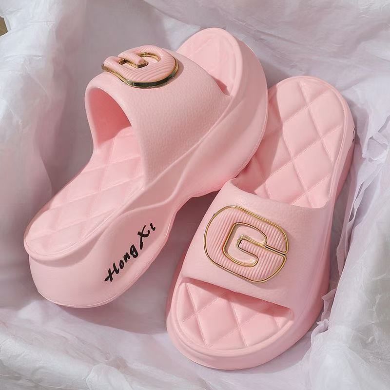 Sandale dama EVA cu talpă groasă de 6 cm, vârf rotund, încălțăminte lejeră de vară