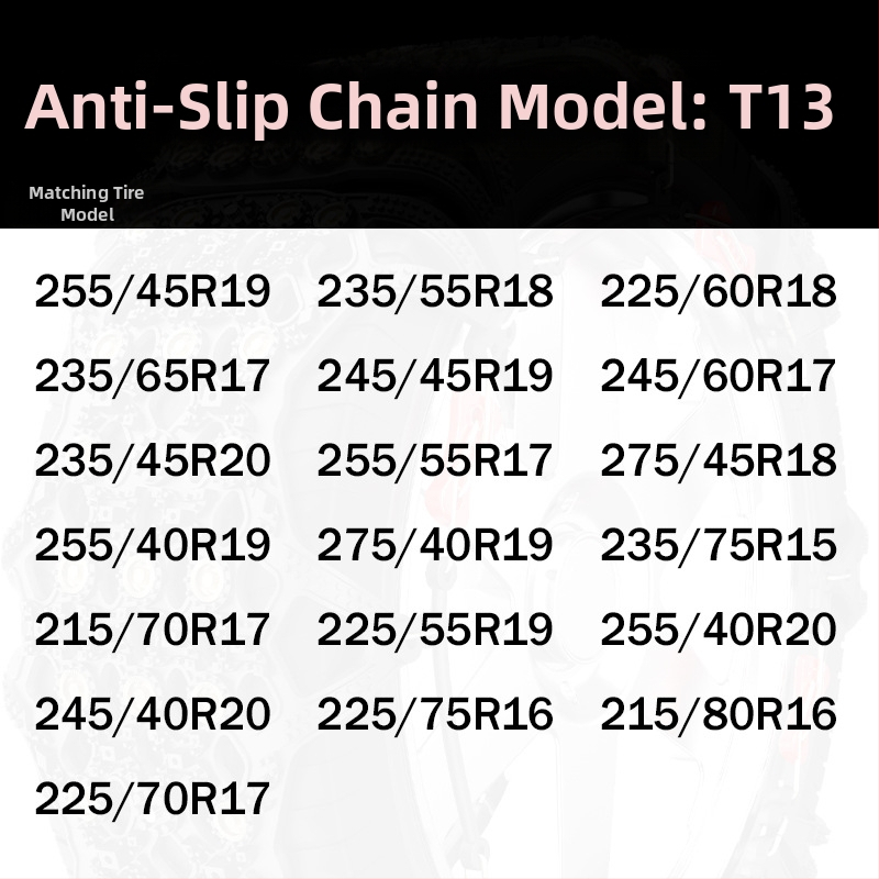 Yingxue Lanțuri de zăpadă de iarnă pentru mașini și SUV cu tensionare automată, 4–8 kg