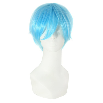 Férfi cosplay paróka, rövid egyenes haj, MG21 modell, hőálló rostok, festhető és permanenztázható