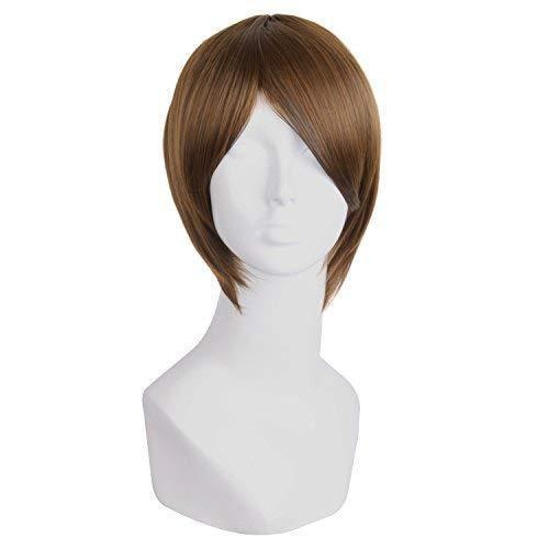 Férfi cosplay paróka, rövid egyenes haj, MG21 modell, hőálló rostok, festhető és permanenztázható