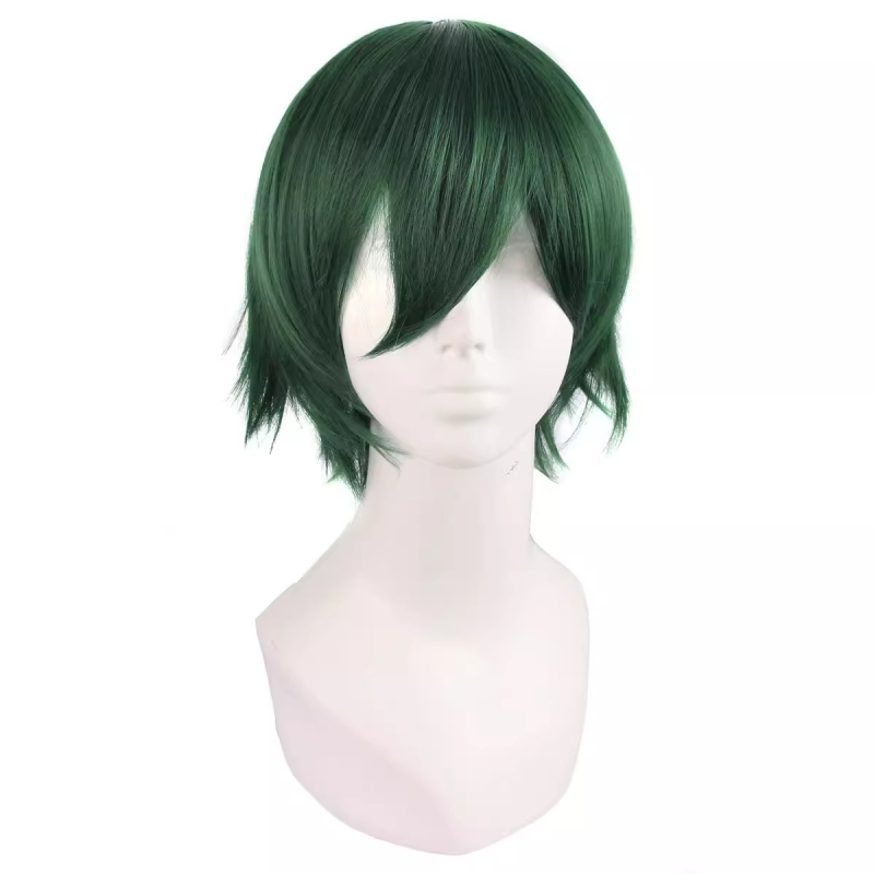 Férfi cosplay paróka, rövid egyenes haj, MG21 modell, hőálló rostok, festhető és permanenztázható