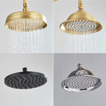 Sprchová hlavica z nehrdzavejúcej ocele s horným postrekom, model 8808, závitový montážny systém