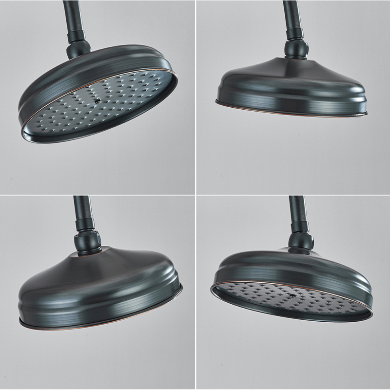 Sprchová hlavica z nehrdzavejúcej ocele s horným postrekom, model 8808, závitový montážny systém