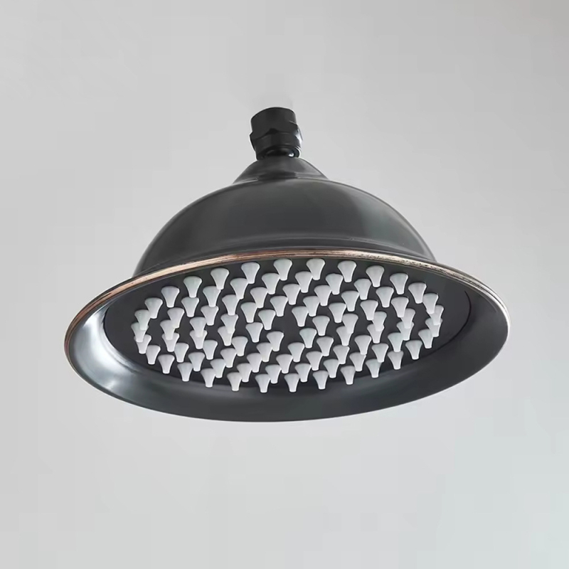 Sprchová hlavica z nehrdzavejúcej ocele s horným postrekom, model 8808, závitový montážny systém