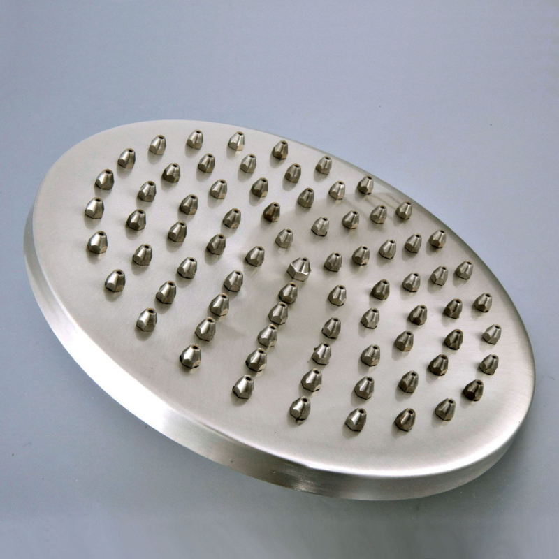 Sprchová hlavica z nehrdzavejúcej ocele s horným postrekom, model 8808, závitový montážny systém