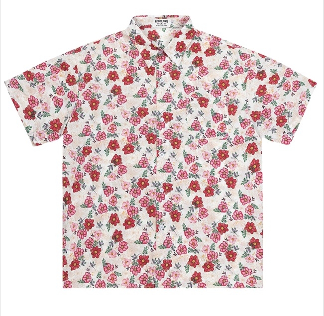 Női rövid ujjú ing Cartoon mintával, polo gallérral, poliészter, nyár 2025