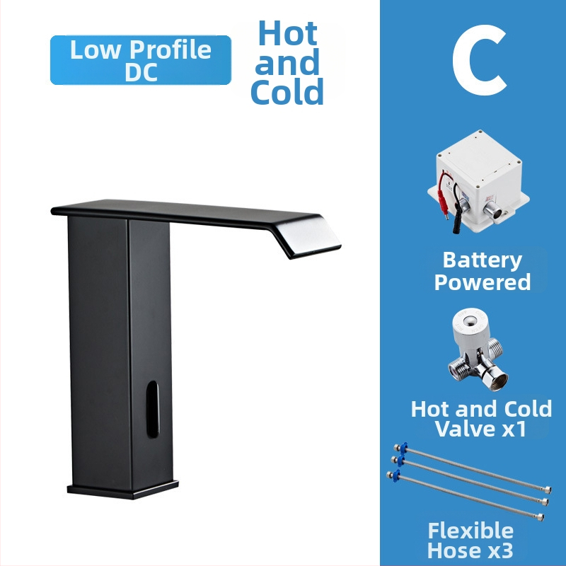 Indukcijska slavina za umivaonik, model 8835, montaža na jedan otvor, cijeli bakreni tijelo ventila, induktivno otvaranje