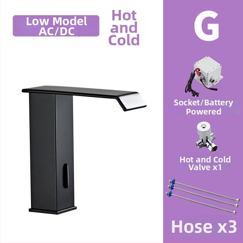 Indukcijska slavina za umivaonik, model 8835, montaža na jedan otvor, cijeli bakreni tijelo ventila, induktivno otvaranje