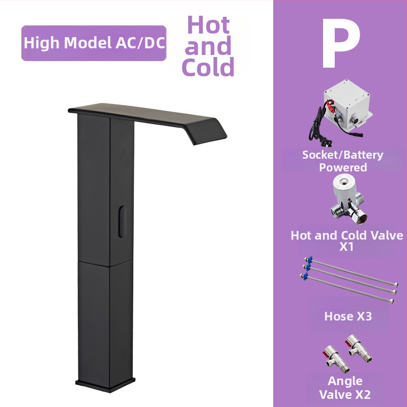 Indukcijska slavina za umivaonik, model 8835, montaža na jedan otvor, cijeli bakreni tijelo ventila, induktivno otvaranje