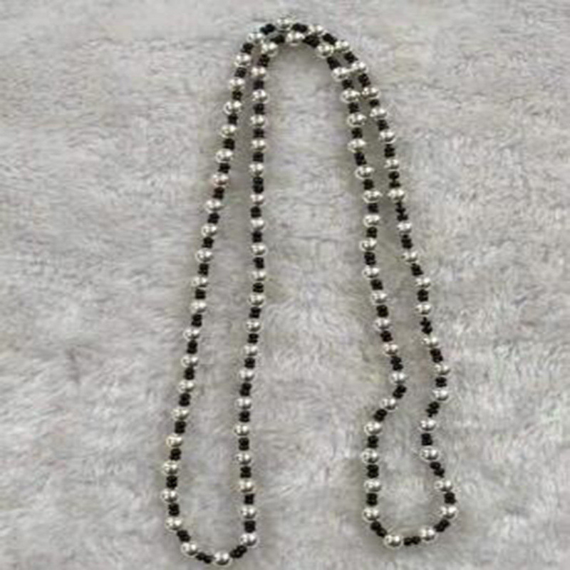 Pulóverlánc geometriás kockás mintával és ötvözet medállal, golyó lánc, uniszex retro hosszú nyaklánc, 21–50 cm, 11 cm hosszabbítás