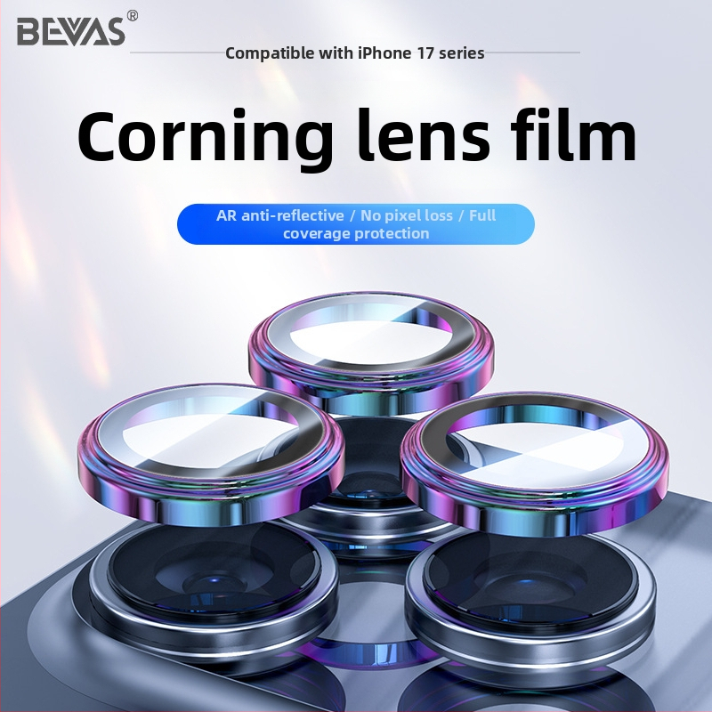 BEVAS Corning Lens Film pre iPhone 17 Pro – Temperované sklo na objektív, HD, Odolné voči odtlačkom prstov, Pád-odolné, 38100410753