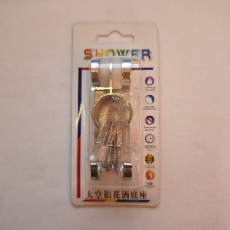 Držiak na sprchovú hlavu z leteckého hliníka, bez vŕtania, na stenu, brúsený povrch, moderný minimalistický štýl