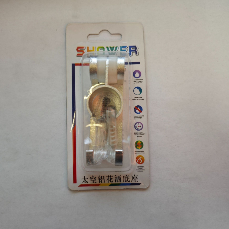 Držiak na sprchovú hlavu z leteckého hliníka, bez vŕtania, na stenu, brúsený povrch, moderný minimalistický štýl