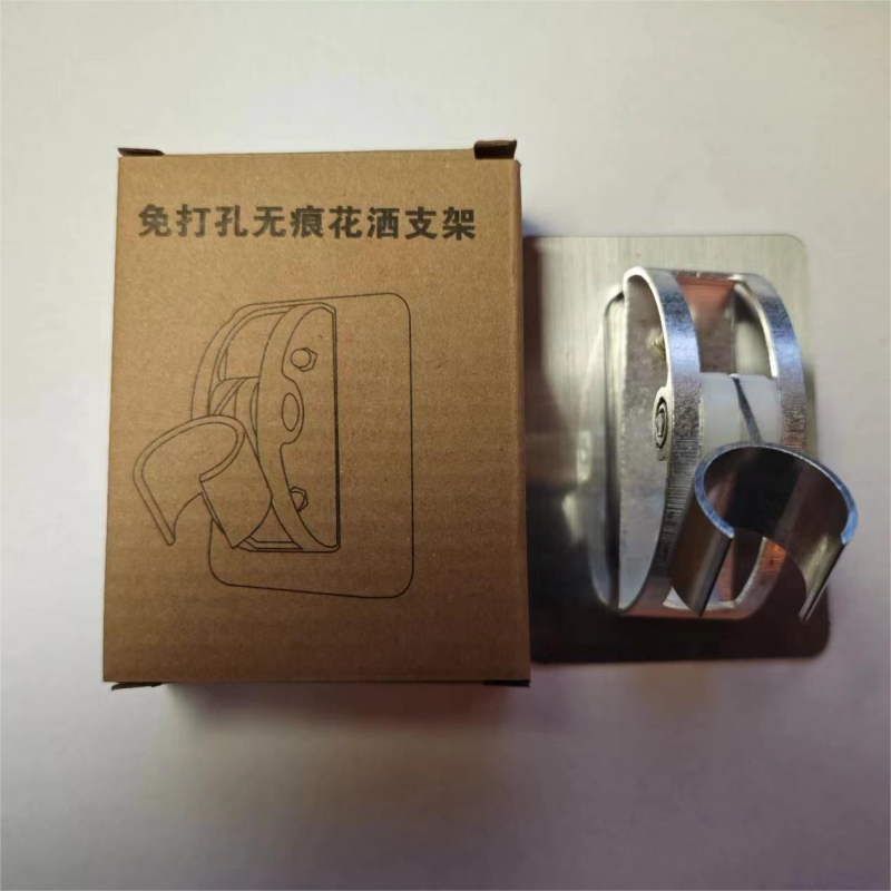 Držiak na sprchovú hlavu z leteckého hliníka, bez vŕtania, na stenu, brúsený povrch, moderný minimalistický štýl