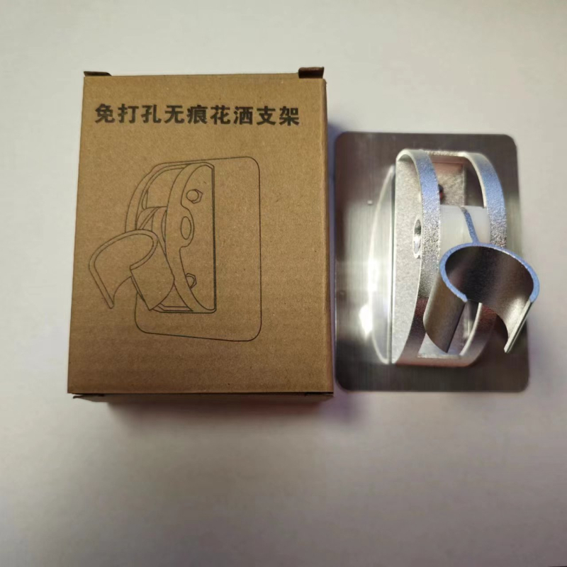 Držiak na sprchovú hlavu z leteckého hliníka, bez vŕtania, na stenu, brúsený povrch, moderný minimalistický štýl