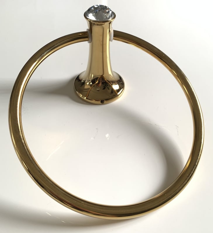 Ruichi Bathroom cinkötvözet törölközőtartó készlet arany felülettel, 6 darabos, modern minimalista stílus