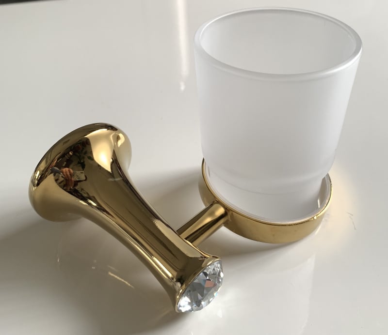 Ruichi Bathroom cinkötvözet törölközőtartó készlet arany felülettel, 6 darabos, modern minimalista stílus