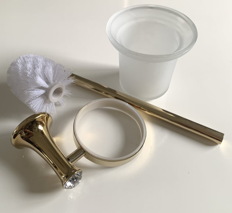 Ruichi Bathroom cinkötvözet törölközőtartó készlet arany felülettel, 6 darabos, modern minimalista stílus