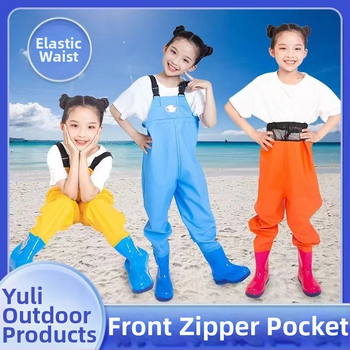 Detský jednodielny nepremokavý overal z PVC, rýchloschnúci, vhodný pre všetky ročné obdobia, unisex, na rybolov, plávanie a brodenie.