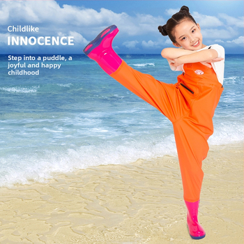 Detský jednodielny nepremokavý overal z PVC, rýchloschnúci, vhodný pre všetky ročné obdobia, unisex, na rybolov, plávanie a brodenie.