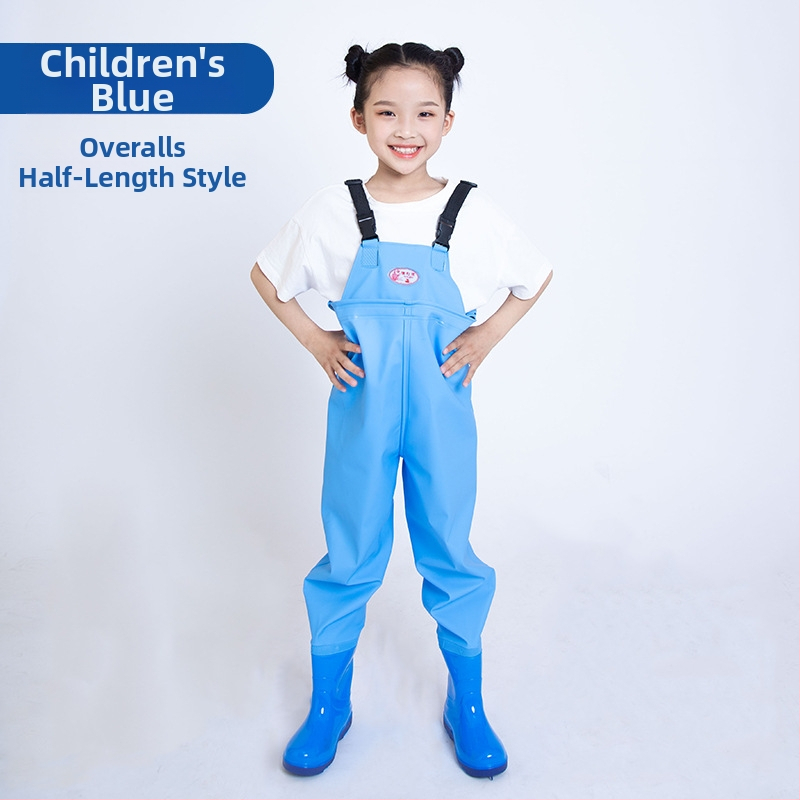 Detský jednodielny nepremokavý overal z PVC, rýchloschnúci, vhodný pre všetky ročné obdobia, unisex, na rybolov, plávanie a brodenie.