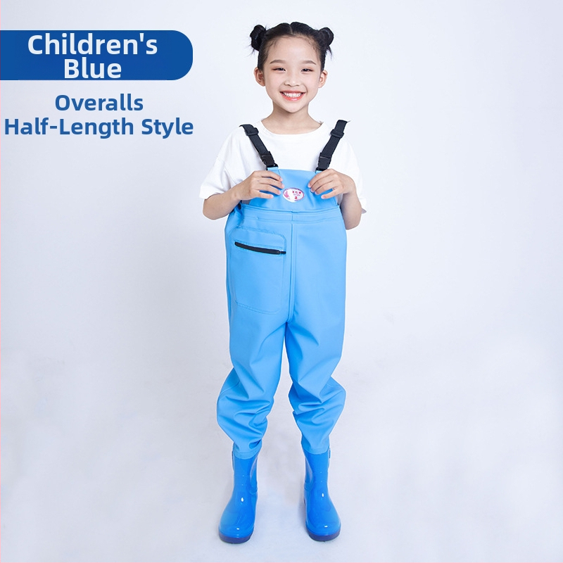 Detský jednodielny nepremokavý overal z PVC, rýchloschnúci, vhodný pre všetky ročné obdobia, unisex, na rybolov, plávanie a brodenie.