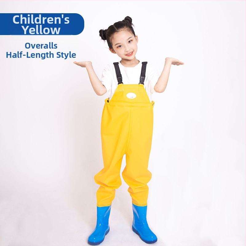 Detský jednodielny nepremokavý overal z PVC, rýchloschnúci, vhodný pre všetky ročné obdobia, unisex, na rybolov, plávanie a brodenie.