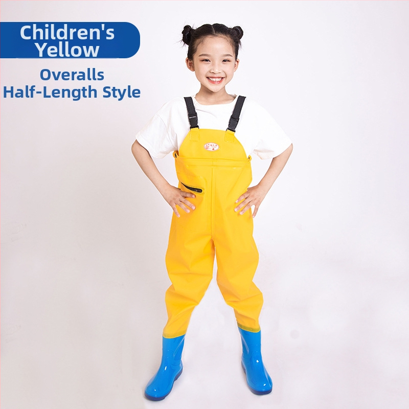 Detský jednodielny nepremokavý overal z PVC, rýchloschnúci, vhodný pre všetky ročné obdobia, unisex, na rybolov, plávanie a brodenie.
