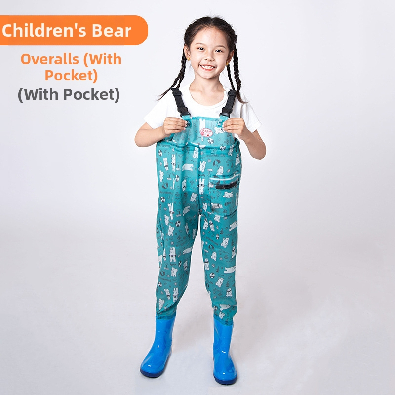 Detský jednodielny nepremokavý overal z PVC, rýchloschnúci, vhodný pre všetky ročné obdobia, unisex, na rybolov, plávanie a brodenie.