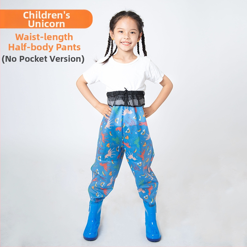 Detský jednodielny nepremokavý overal z PVC, rýchloschnúci, vhodný pre všetky ročné obdobia, unisex, na rybolov, plávanie a brodenie.