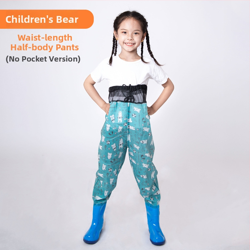 Detský jednodielny nepremokavý overal z PVC, rýchloschnúci, vhodný pre všetky ročné obdobia, unisex, na rybolov, plávanie a brodenie.