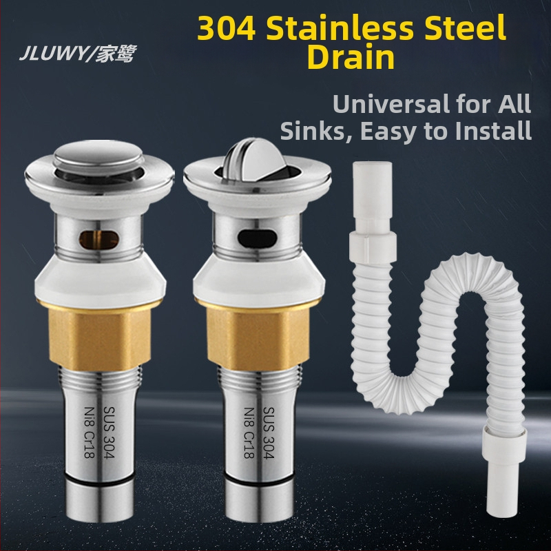 Umývadlový odvod v tvare S – nerezová oceľ, model JL0078, značka JLUWY