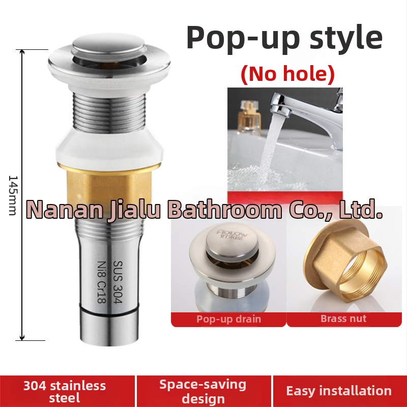 Umývadlový odvod v tvare S – nerezová oceľ, model JL0078, značka JLUWY