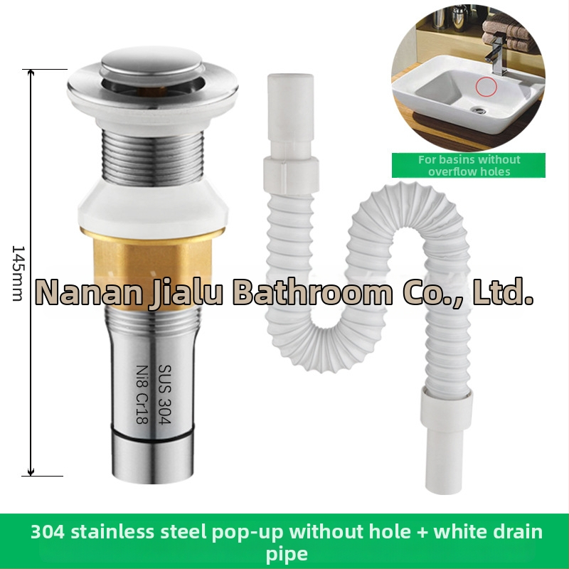 Umývadlový odvod v tvare S – nerezová oceľ, model JL0078, značka JLUWY