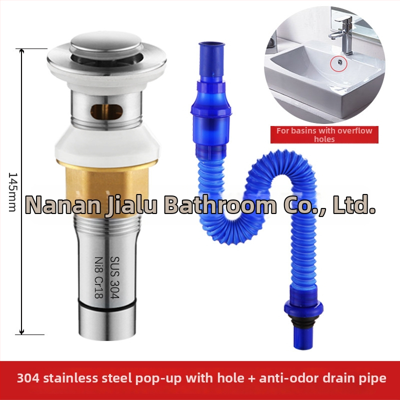 Umývadlový odvod v tvare S – nerezová oceľ, model JL0078, značka JLUWY