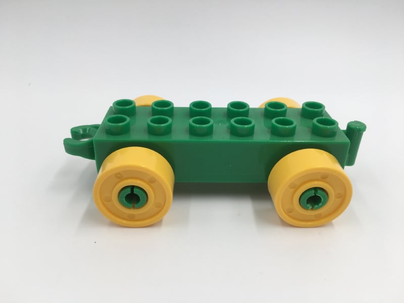 Set velikih blokova za DIY: kočija i vlakov vagon, ABS plast, za djecu 4–6 godina, pakiranje u vrećici, 0–38 komada