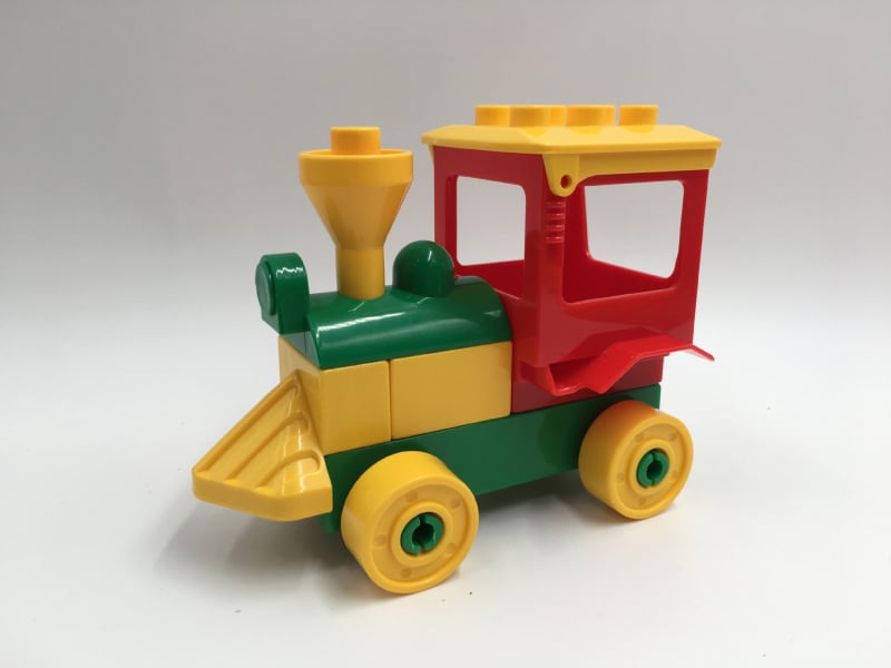 Set velikih blokova za DIY: kočija i vlakov vagon, ABS plast, za djecu 4–6 godina, pakiranje u vrećici, 0–38 komada